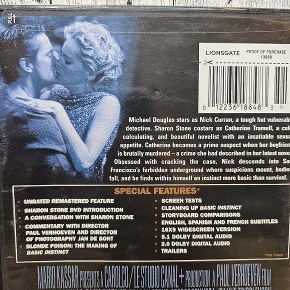 Basic Instinct-Ultimate Edition Unrated DVD Unrated Director's Cut 1992 - Picture 2 of 9